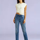 Women's 724 Blue Slim Straight Fit High Rise Redloop Jeans - Styleshot View