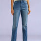 Women's 724 Blue Slim Straight Fit High Rise Redloop Jeans - Front View