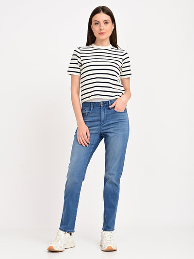 levi's Women's 724 Blue Slim Straight Fit High Rise Redloop Jeans-picture-28