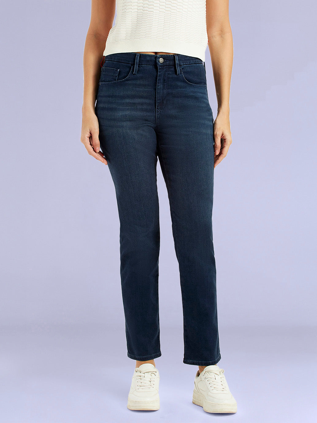 Women's Redloop 724 Dark Blue Slim Straight Fit High Rise Jeans - e9e1ac08-1000-4f60-aea4-3e3042f527d6 View