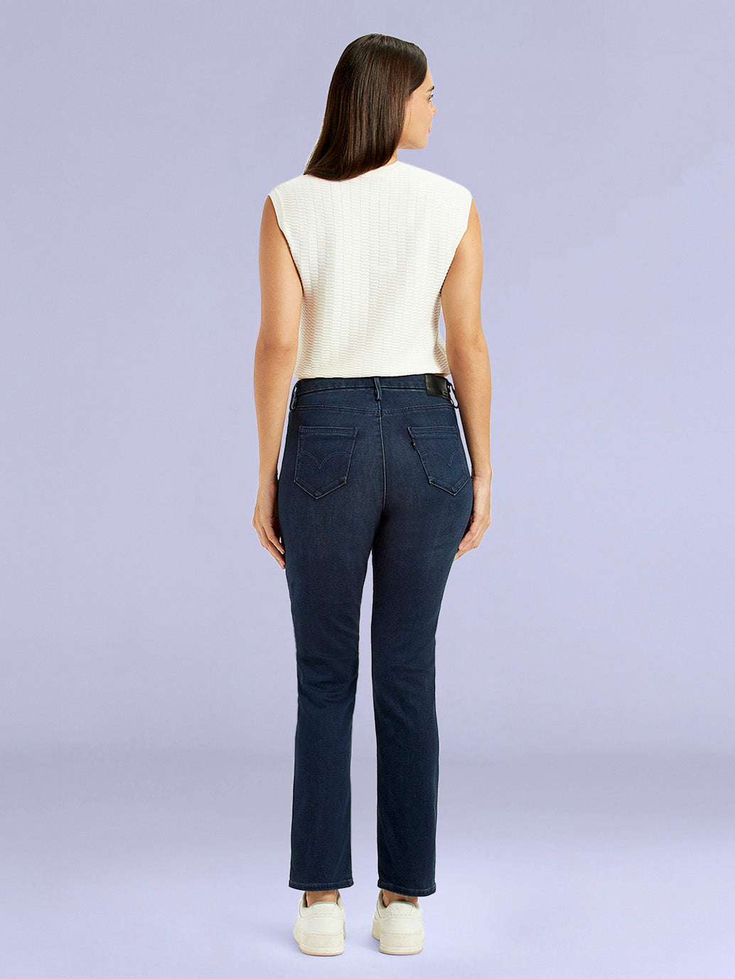 Women's Redloop 724 Dark Blue Slim Straight Fit High Rise Jeans - 639a81ac-5c89-42ad-8b00-e455d13036e3 View