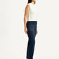 Women's Redloop 724 Dark Blue Slim Straight Fit High Rise Jeans - Side View