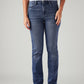 Women's 724 Blue Slim Straight Fit High Rise Redloop Jeans - Front View