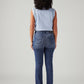 Women's 724 Blue Slim Straight Fit High Rise Redloop Jeans - Back View