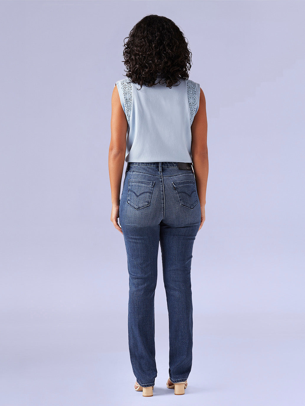 Women's 724 Blue Slim Straight Fit High Rise Redloop Jeans - da03d3f1-d2c9-4763-bf73-ddcf1f360c75 View