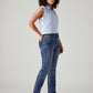 Women's 724 Blue Slim Straight Fit High Rise Redloop Jeans - Side View