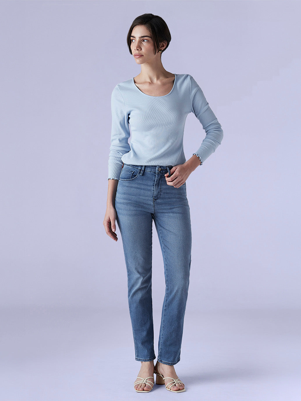 Women's 724 Dark Indigo Slim Straight Fit High Rise Redloop Jeans - e343f7ac-7381-48da-80f7-11e67d0cadd0 View