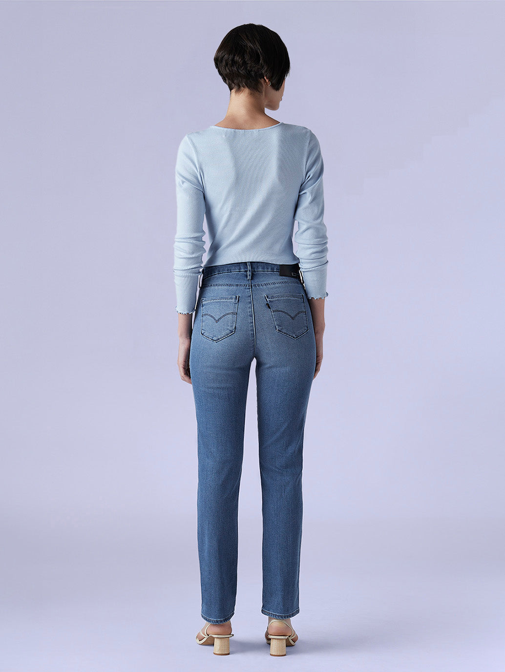 Women's 724 Dark Indigo Slim Straight Fit High Rise Redloop Jeans - bc5b9391-81c1-47a4-8381-0607a955cf18 View