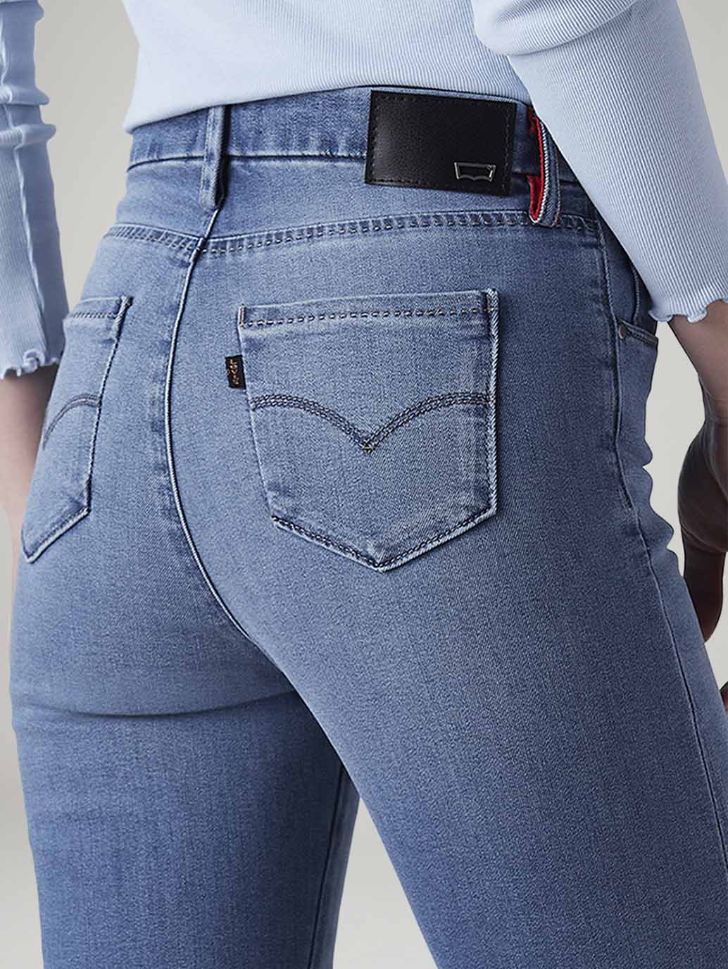 Women's 724 Blue Slim Straight Fit High Rise Redloop Jeans - 20 View