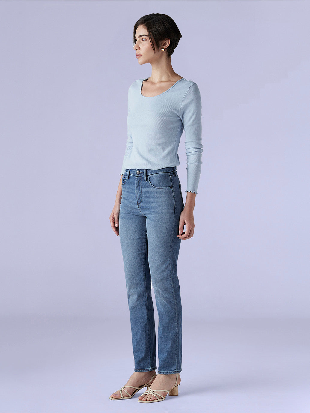 Women's 724 Dark Indigo Slim Straight Fit High Rise Redloop Jeans - ac0e8040-b381-473f-b261-482acde5de54 View