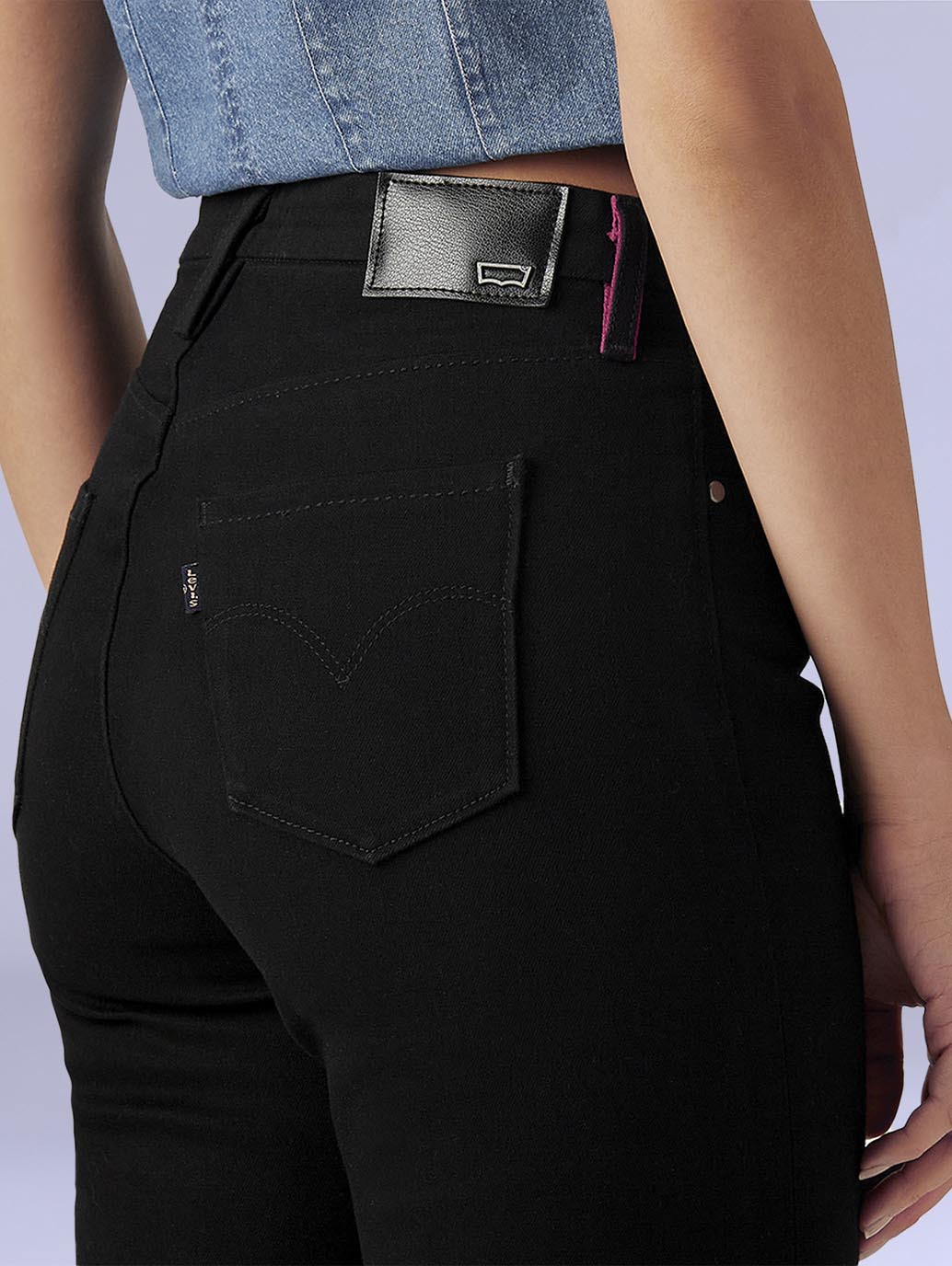 Women's 724 Black Slim Straight Fit High Rise Redloop Jeans - 84627f62-6f20-49c0-92cc-0e9f164cf307 View