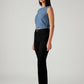Women's 724 Black Slim Straight Fit High Rise Redloop Jeans - Side View
