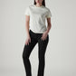 Women's 724 Black Slim Straight Fit High Rise Redloop Jeans - Styleshot View