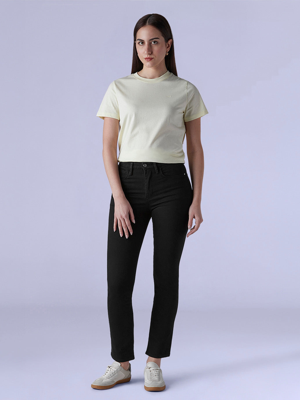 Women's 724 Black Slim Straight Fit High Rise Redloop Jeans