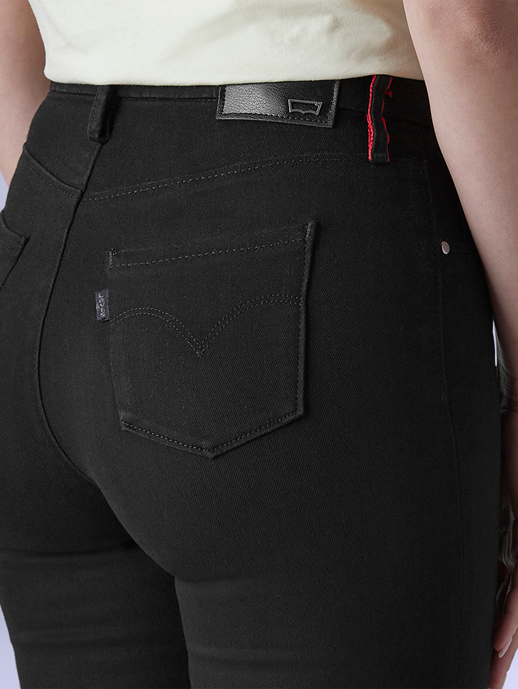 Women's 724 Black Slim Straight Fit High Rise Redloop Jeans - 44c5e655-46e6-4e17-8b06-72b83a52a78a View