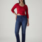 Women's 724 Dark Indigo Slim Straight Fit High Rise Redloop Jeans - Styleshot View