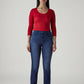 Women's 724 Dark Indigo Slim Straight Fit High Rise Redloop Jeans - Front View
