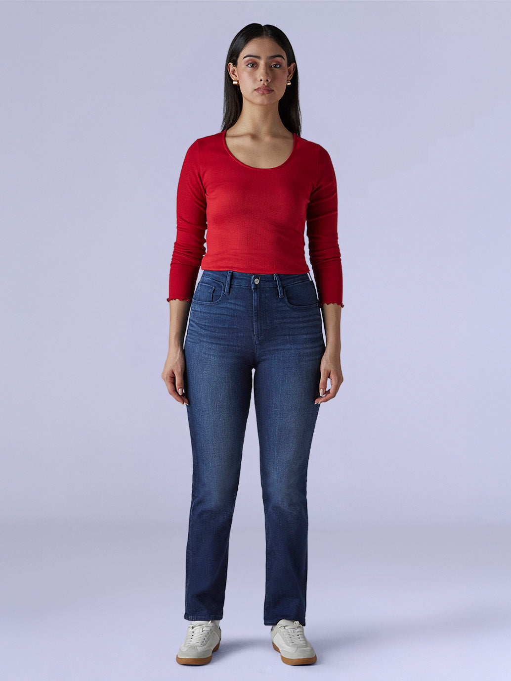 Women's 724 Dark Indigo Slim Straight Fit High Rise Redloop Jeans - 0a4b8dc5-6e0b-456b-b22d-29423e4dbc0f View