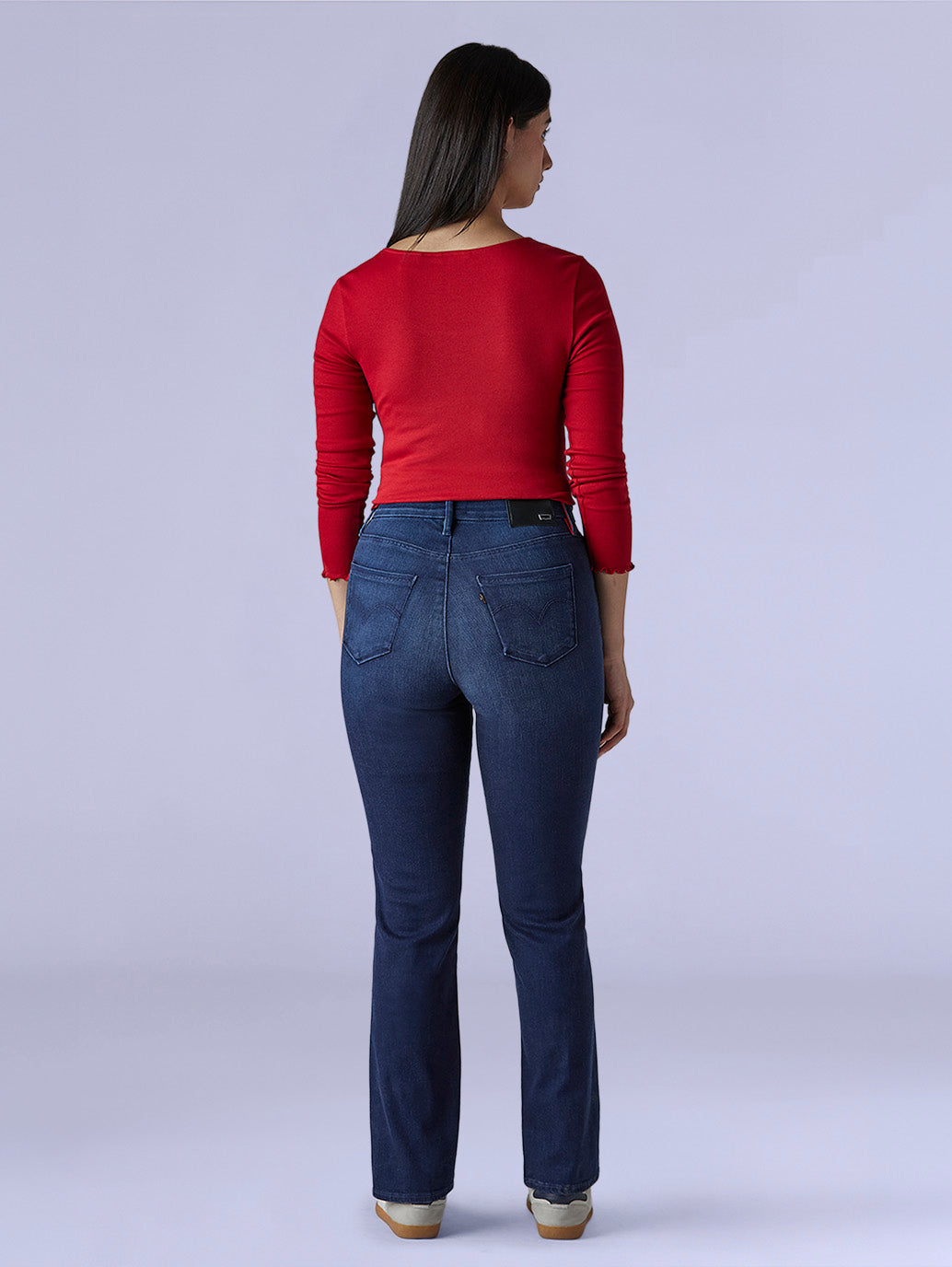 Women's 724 Dark Indigo Slim Straight Fit High Rise Redloop Jeans - e8ba344b-a1ed-4468-a8ac-c0b89f9b1300 View