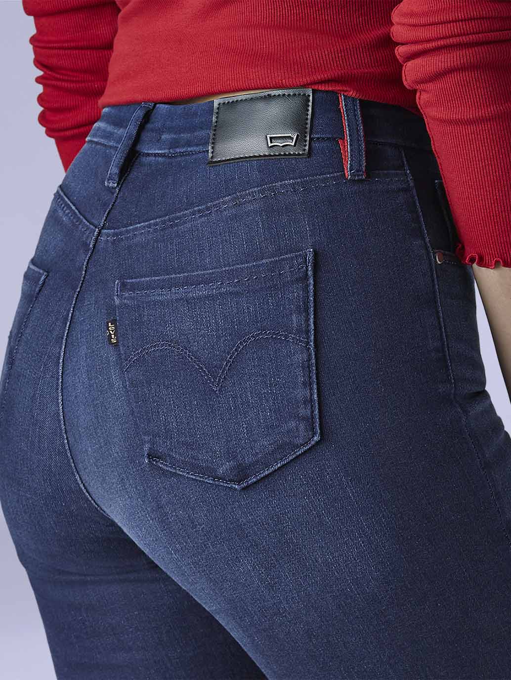 Women's 724 Dark Indigo Slim Straight Fit High Rise Redloop Jeans - d2574289-c458-4d92-b7e8-7c507a285bd7 View