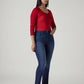 Women's 724 Dark Indigo Slim Straight Fit High Rise Redloop Jeans - Side View