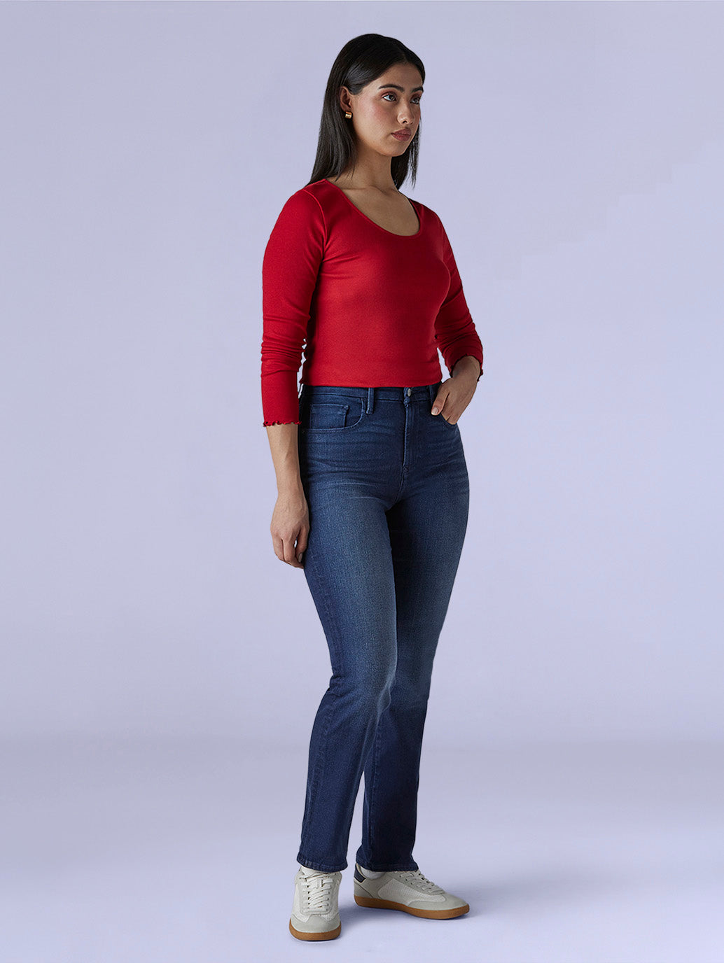 Women's 724 Dark Indigo Slim Straight Fit High Rise Redloop Jeans - d7bab9d5-ff07-4b72-9573-017a1383f0dc View