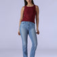 Women's 724 Light Indigo Slim Straight Fit High Rise Redloop Jeans - Front View