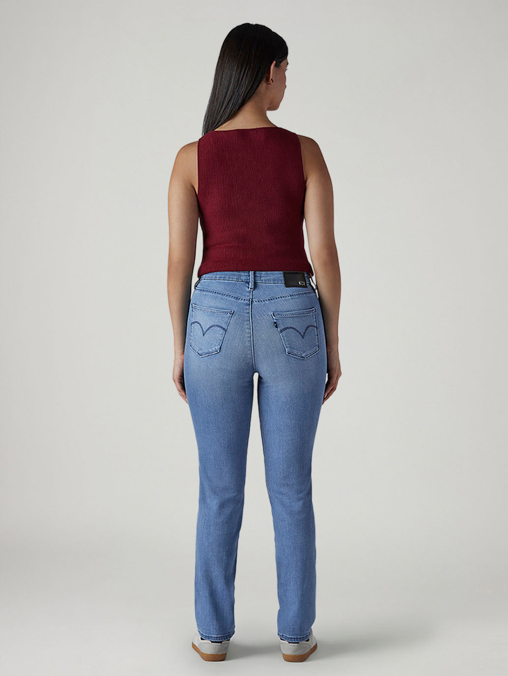 Women's 724 Light Indigo Slim Straight Fit High Rise Redloop Jeans - 20 View