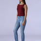 Women's 724 Light Indigo Slim Straight Fit High Rise Redloop Jeans - Side View