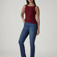 Women's 724 Dark Indigo Slim Straight Fit High Rise Redloop Jeans - Styleshot View