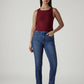Women's 724 Dark Indigo Slim Straight Fit High Rise Redloop Jeans - Front View