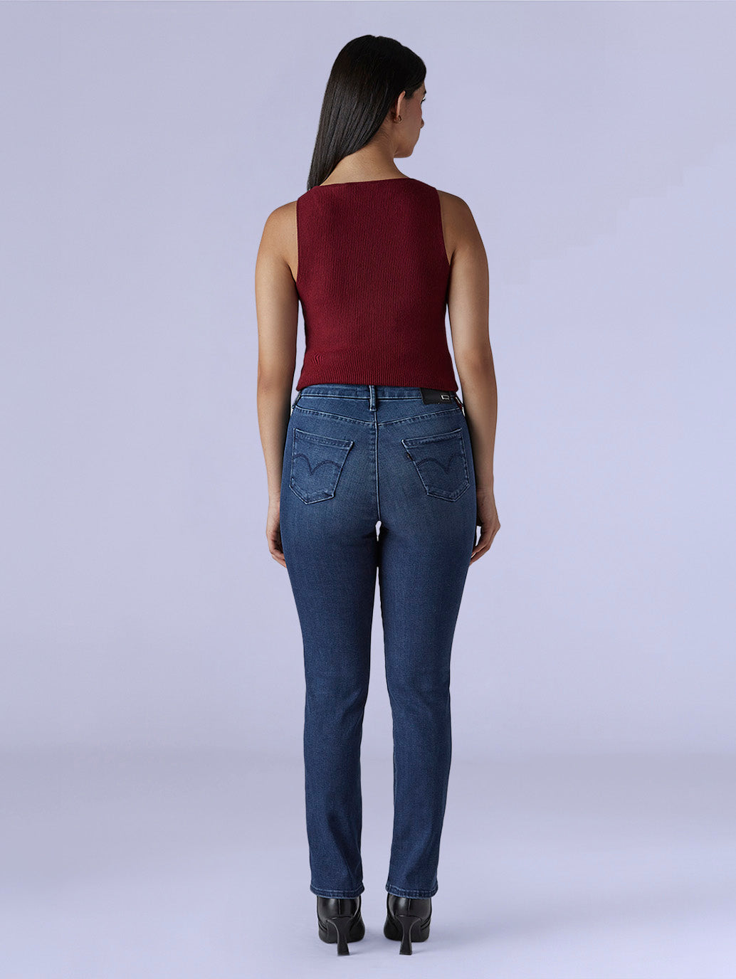 Women's 724 Dark Indigo Slim Straight Fit High Rise Redloop Jeans - a2a574f9-1a1b-4e7c-a5dd-ea8a2ff414e0 View