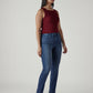 Women's 724 Dark Indigo Slim Straight Fit High Rise Redloop Jeans - Side View