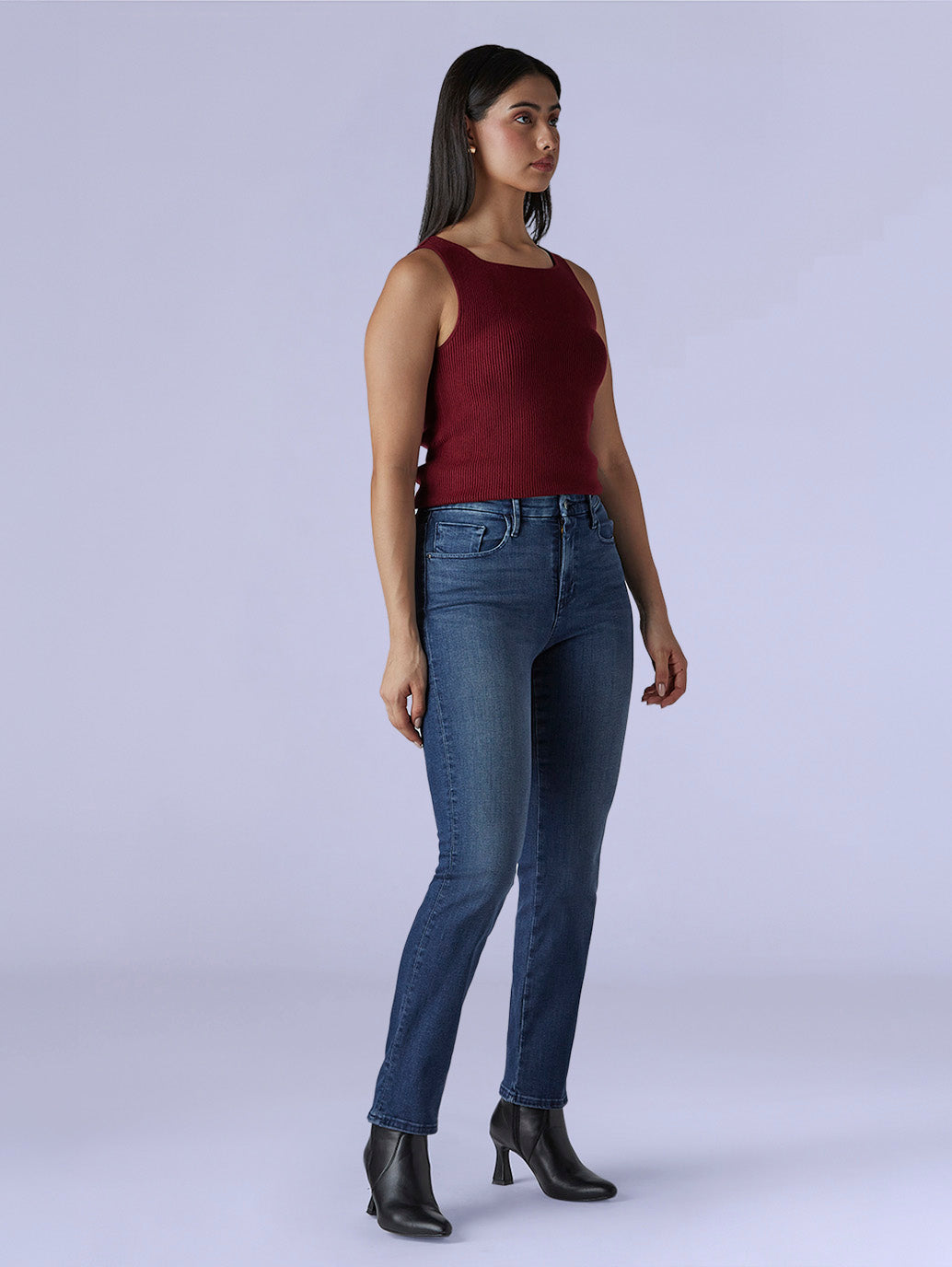 Women's 724 Dark Indigo Slim Straight Fit High Rise Redloop Jeans - 8ebb4c6a-704a-4905-a673-16584cd08fad View