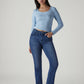 Women's 724 Med Indigo Slim Straight Fit High Rise Redloop Jeans - 20 View