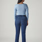 Women's 724 Med Indigo Slim Straight Fit High Rise Redloop Jeans - 20 View