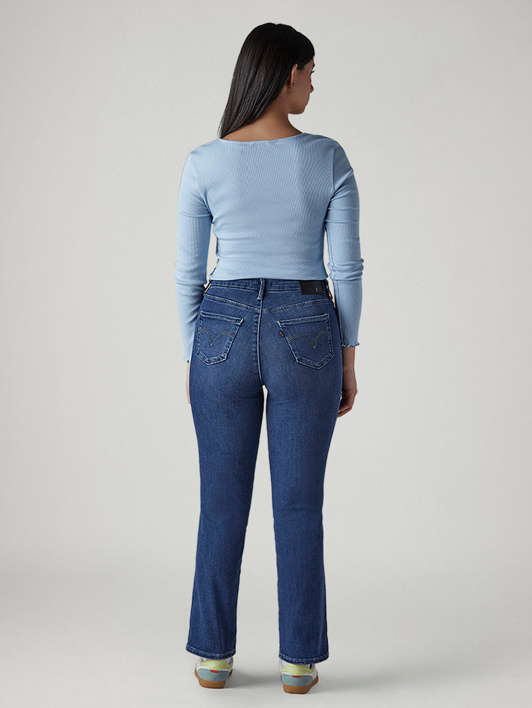 Women's 724 Med Indigo Slim Straight Fit High Rise Redloop Jeans - 20 View