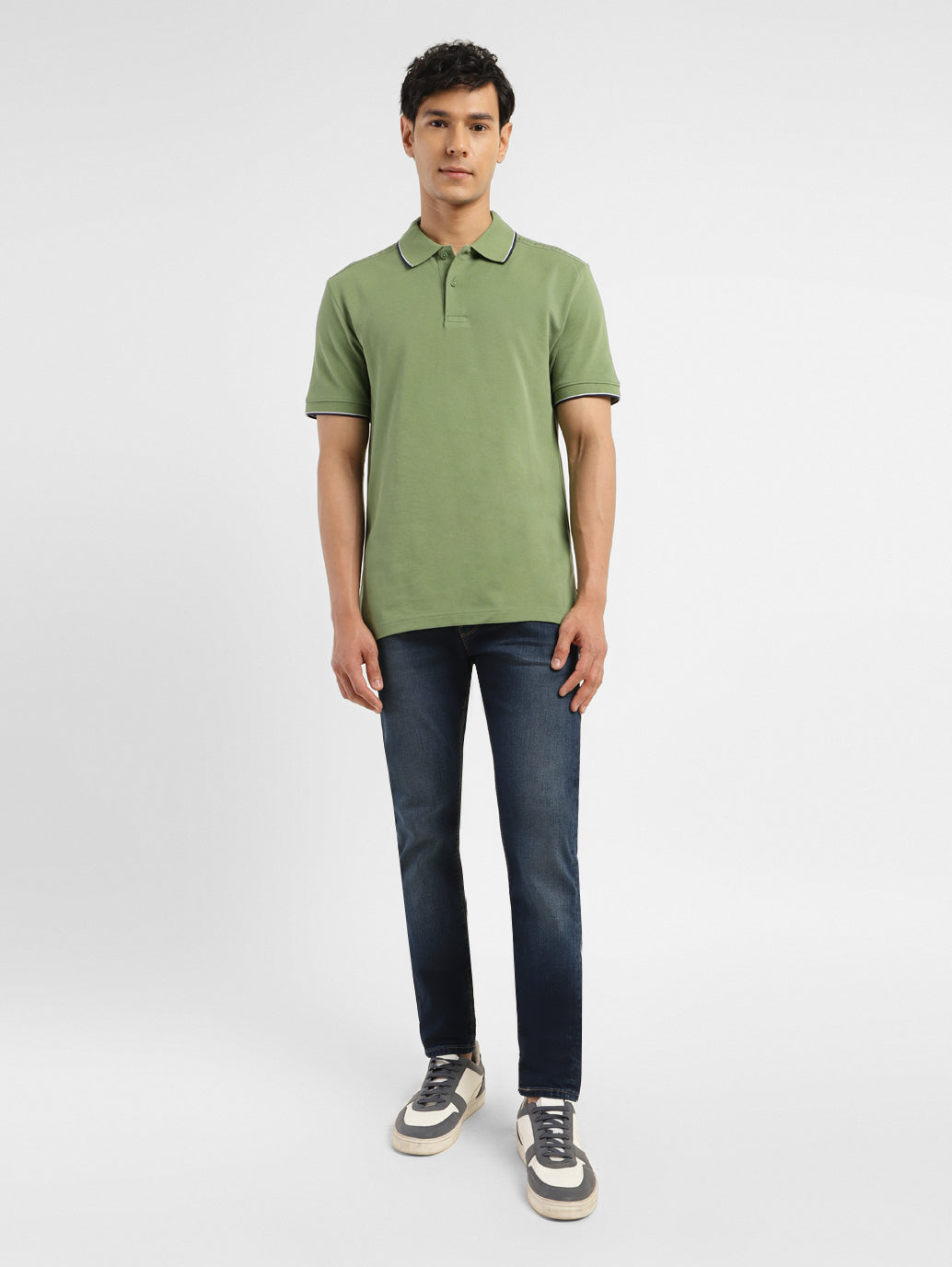 Men's Blue Skinny Fit Mid Rise Jeans