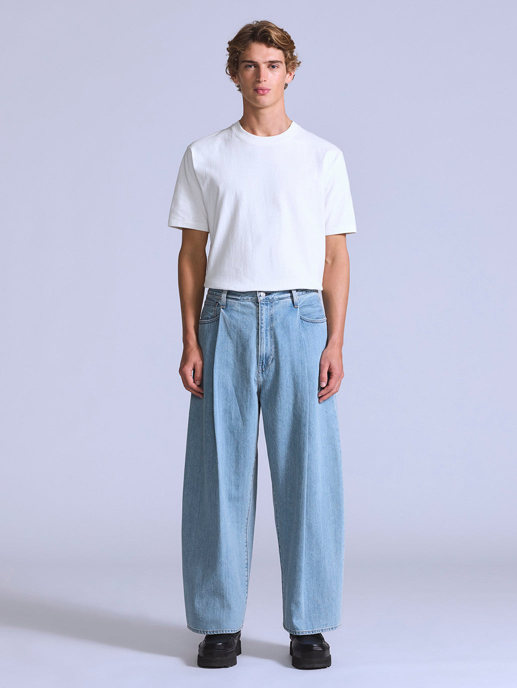 Levi's® Blue Tab™ Men's Wide-Leg Pleat Crop Jeans - Front View