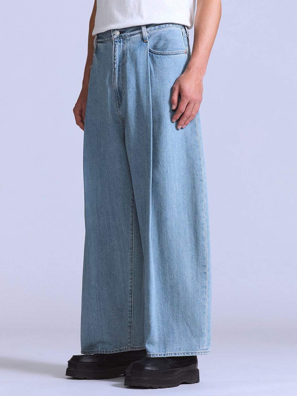 Levi's® Blue Tab™ Men's Wide-Leg Pleat Crop Jeans - Front View