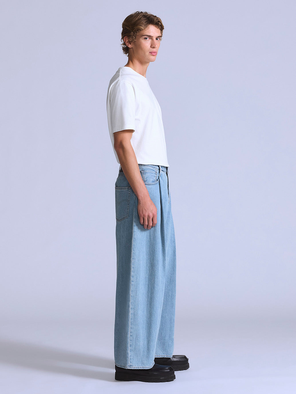 Levi's® Blue Tab™ Men's Wide-Leg Pleat Crop Jeans - Side View