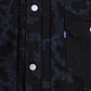 Men's Embroidered Black Denim Jacket - Detail View