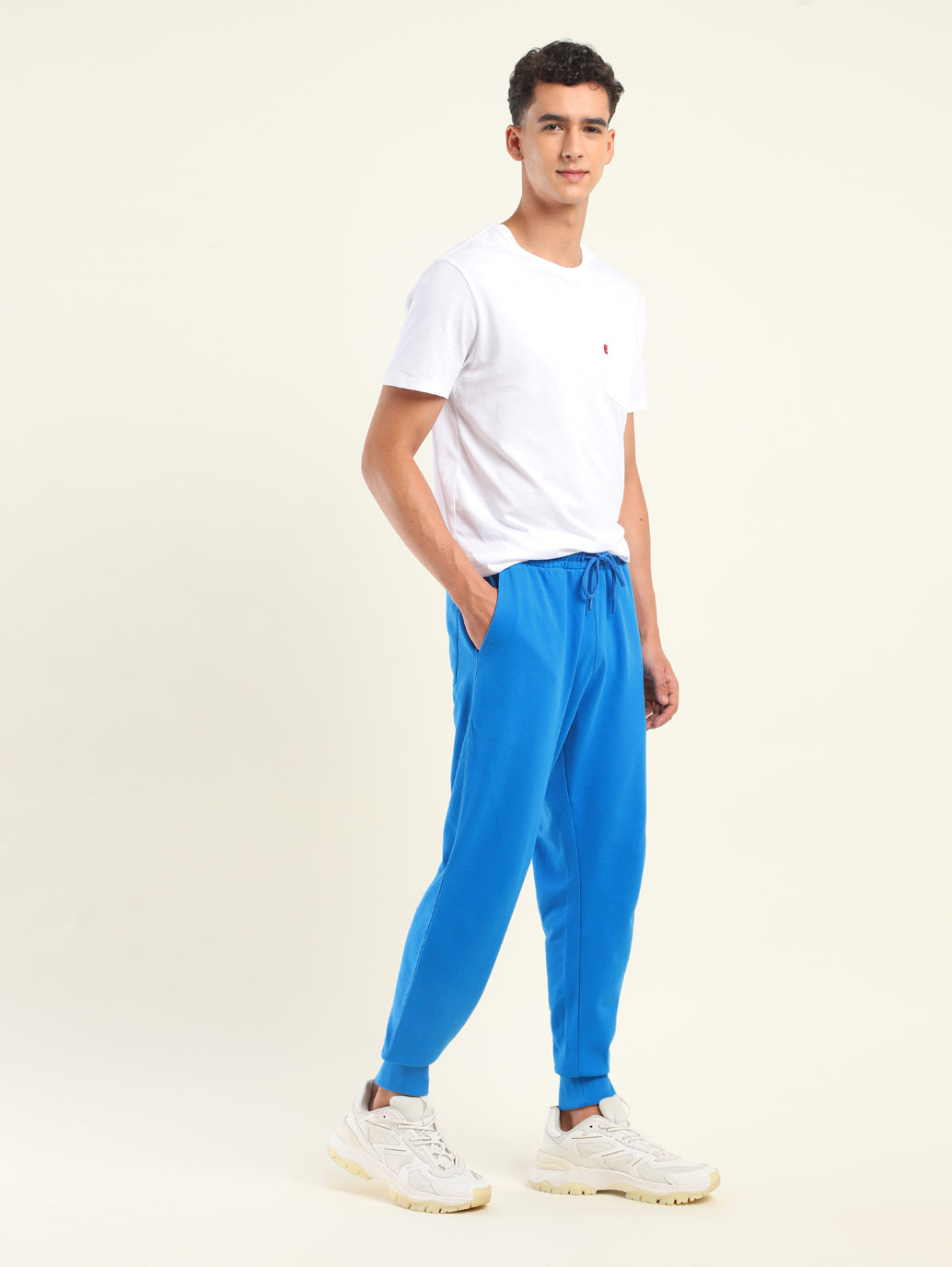 Men's Dark Blue Regular Fit Joggers