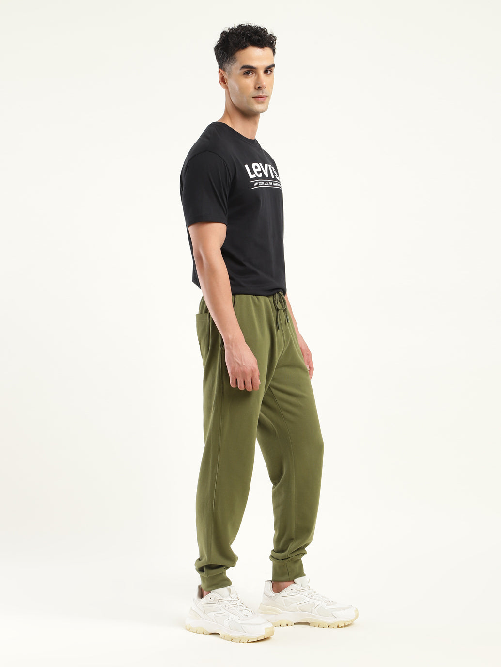 Men's Regular Fit Black Joggers