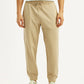 Men's Beige Solid Utility Joggers - 6b9bfb09-576c-482d-8206-828d570df91c View