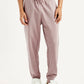 Men's Mauve Regular Fit Mid Rise Joggers - Front View
