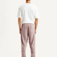 Men's Mauve Regular Fit Mid Rise Joggers - Back View