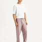 Men's Mauve Regular Fit Mid Rise Joggers - Side View
