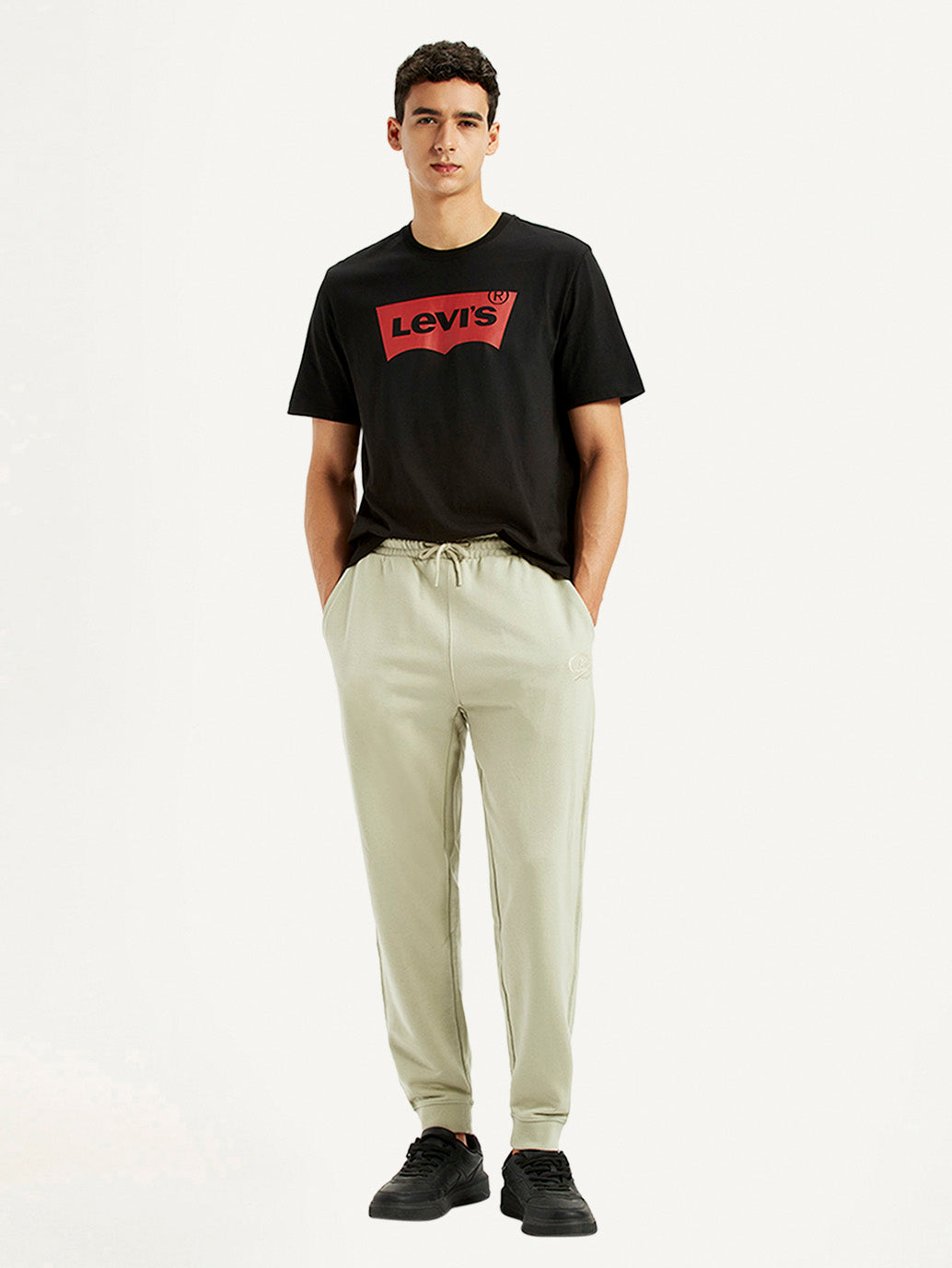 Men's Light Green Regular Fit Mid Rise Joggers