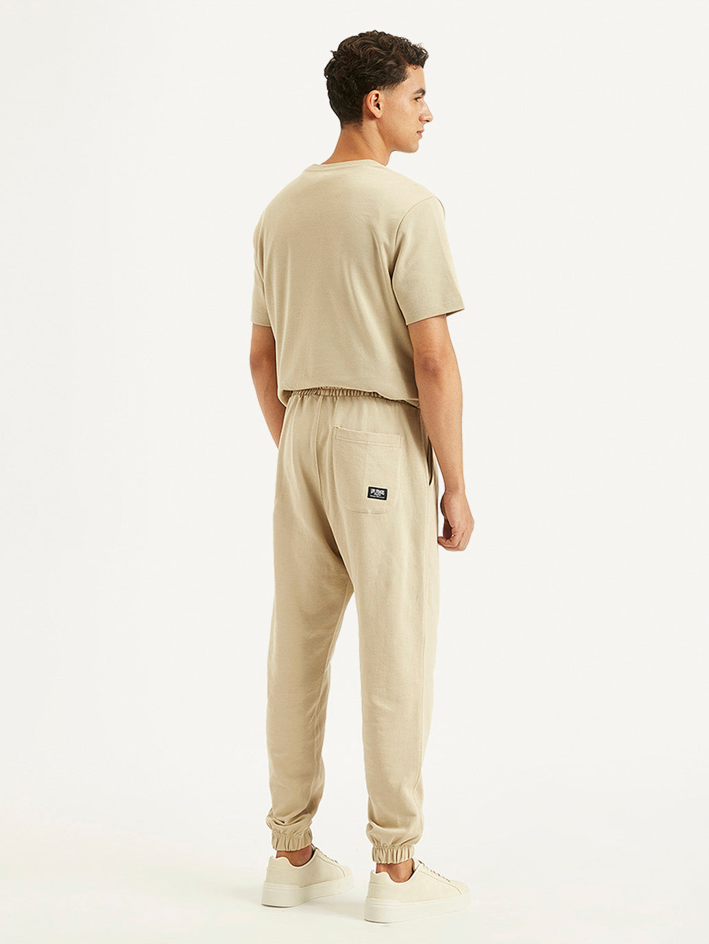 Men's Beige Regular Fit Joggers